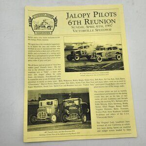 Jalopy Pilots 6th Reunion Program 1997 California Jalopy Association Victorville